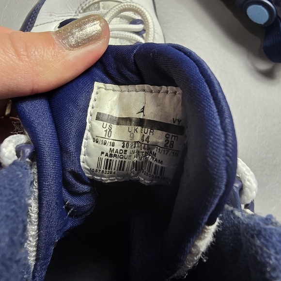 Air Jordan 9 ‘UNC’ 302370-145 OG IX White Blue Men’s Size 10 - Picture 7 of 11